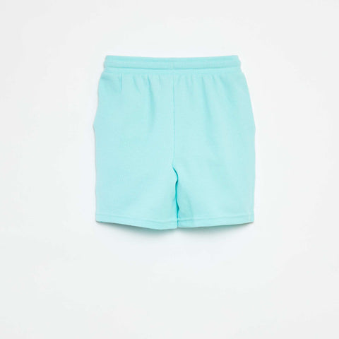 Short uni en maille gaufrée