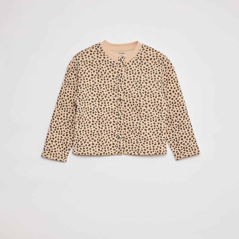 Gilet à manches longues avec ouverture pressions – BEIGE – Kiabi Maroc