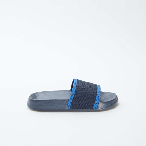 Mules claquettes bi-matière