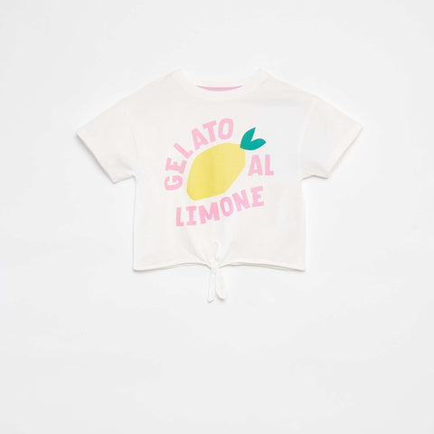 T-shirt imprimé avec base à nouer