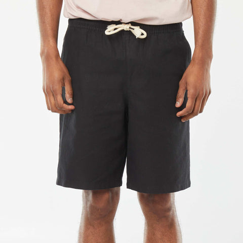 Bermuda uni taille élastiquée + cordons