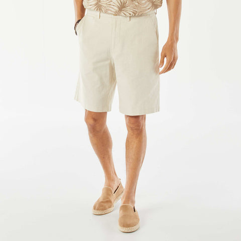 Bermuda chino en lin mélangé