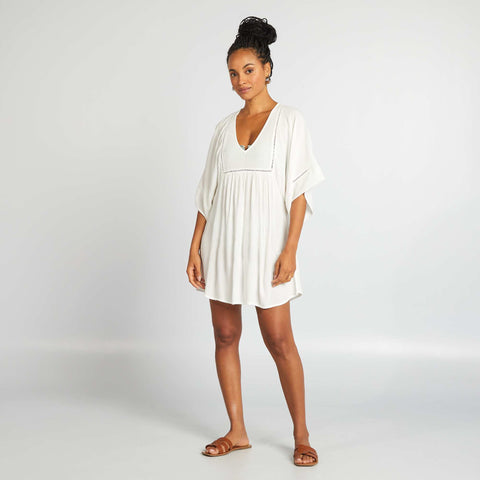 Robe de plage fluide en maille crêpe