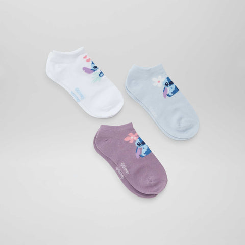 Lot de 3 chaussettes invisibles 'Stitch' 'Disney'