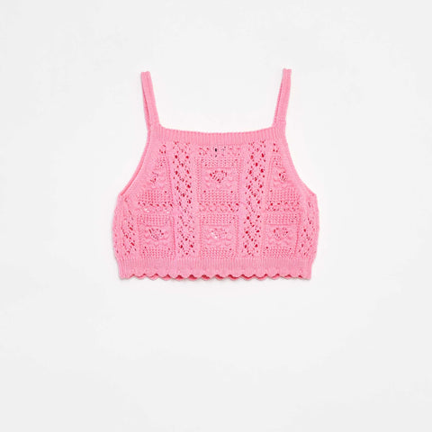 Top uni en crochet