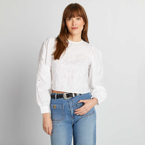 Blouse en voile de coton