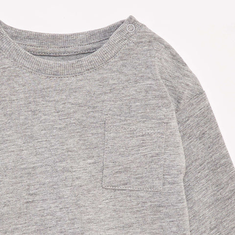 T-shirt manches longues et poche poitrine