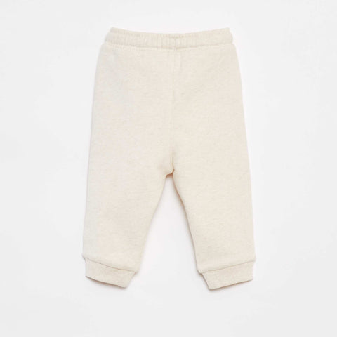Pantalon jogging uni avec taille élastiquée