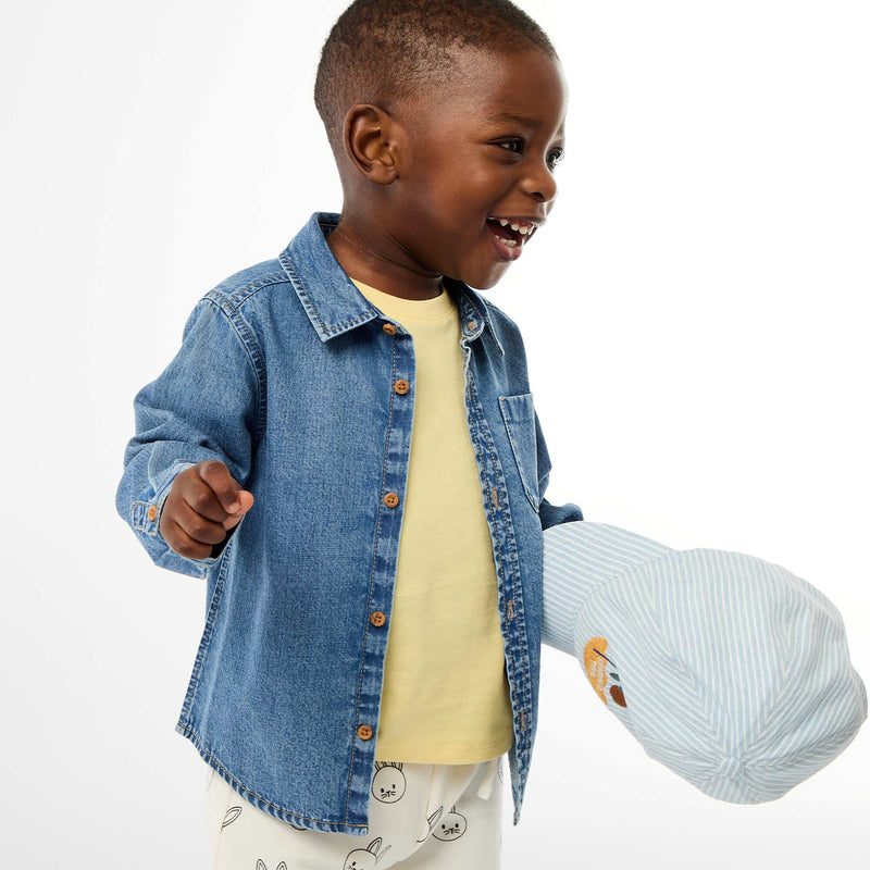 Chemise en jean regular fit – Bleu – Kiabi Maroc