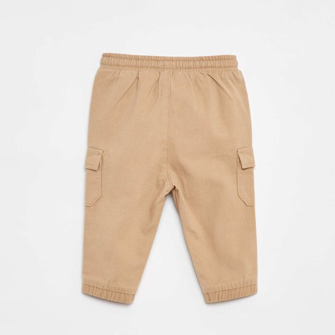 Pantalon jogger en twill avec poches à rabat