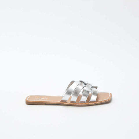 Sandales plates en simili