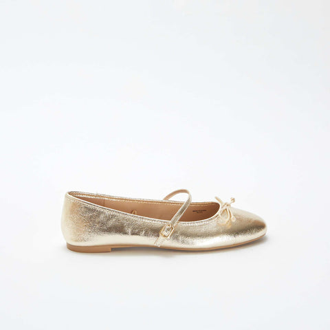 Ballerines à paillettes avec nœud fantaisiste