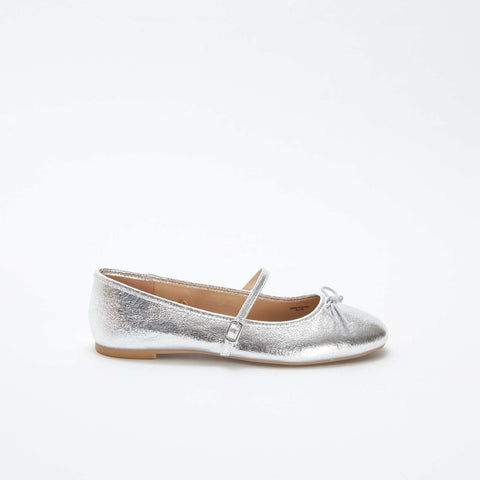Ballerines à paillettes avec nœud fantaisiste