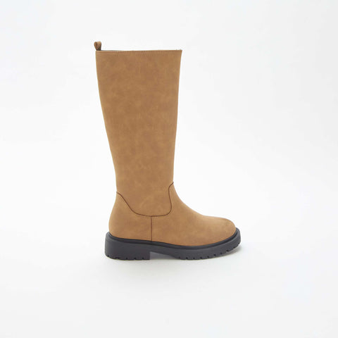 Bottes hautes en suédine