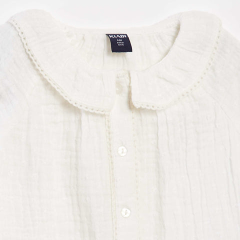 Blouse plumetis en gaze de coton