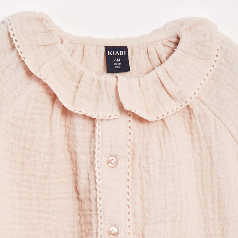 Blouse plumetis en gaze de coton