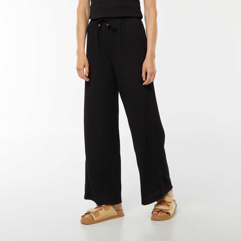 Pantalon large en maille gaufrée