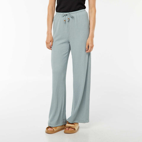 Pantalon large en maille gaufrée