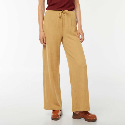 Pantalon large en maille gaufrée
