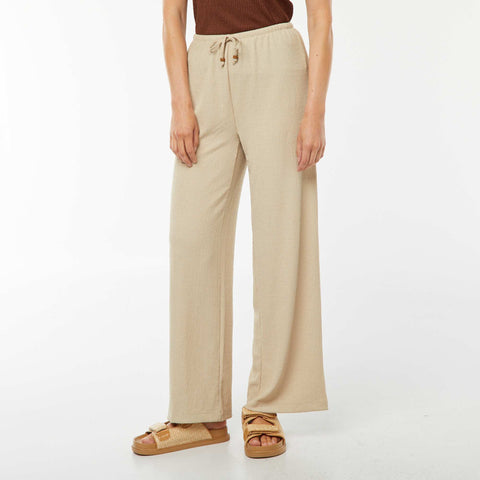 Pantalon large en maille gaufrée