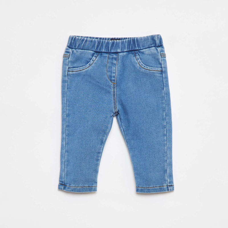 Jegging stretch façon denim – Bleu – Kiabi Maroc