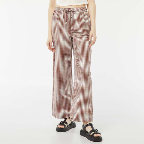 Pantalon large en maille gaufrée