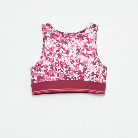 Brassière de sport en matière stretch