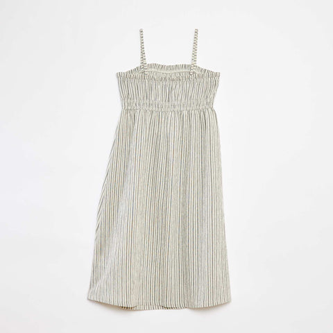 Robe longue et rayée à bretelles