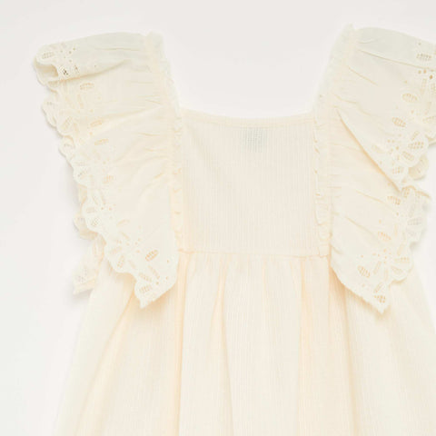 Robe en maille fantaisie avec volants