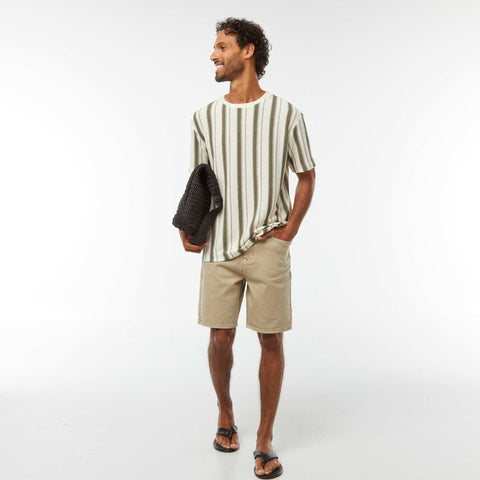 Bermuda en twill à 5 poches