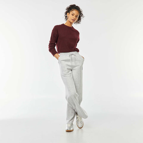 Pull crop top en maille douce