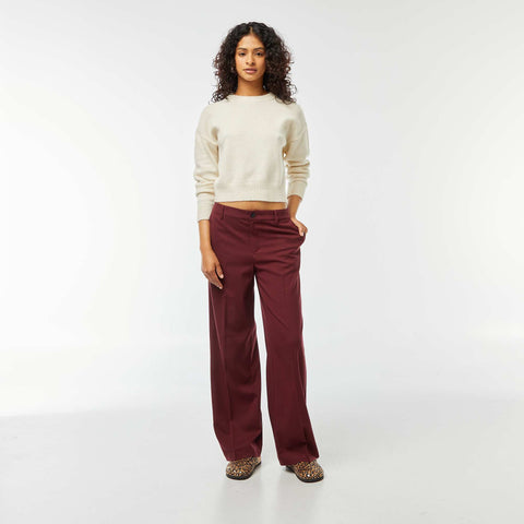 Pull crop top en maille douce