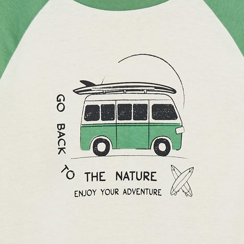 Tee-shirt imprimé avec manches courtes raglan