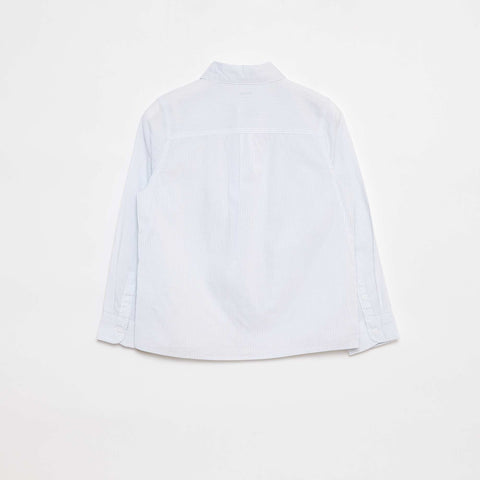 Chemise en popeline à manches longues