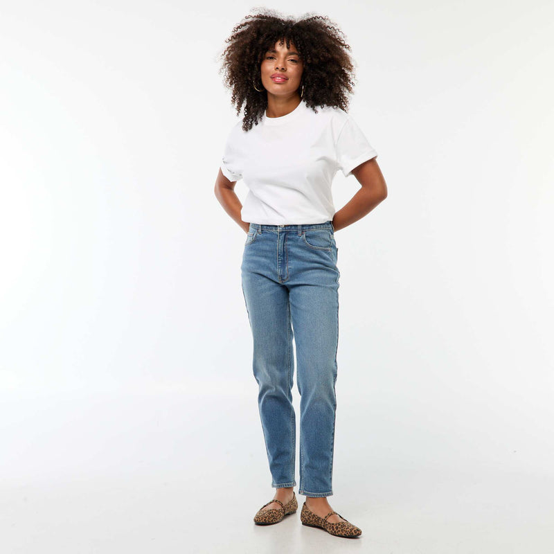 Jean coupe mom - L30 – Stone – Kiabi Maroc