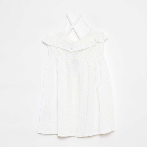 Robe à bretelles avec volants