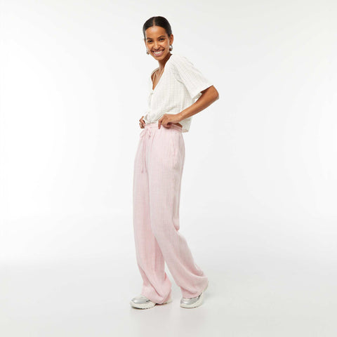 Tee-shirt cropped en maille pointelle ajourée