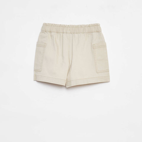 Short en denim uni avec poches