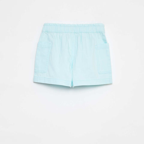 Short en denim uni avec poches