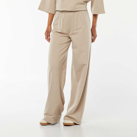 Pantalon large en baby french terry