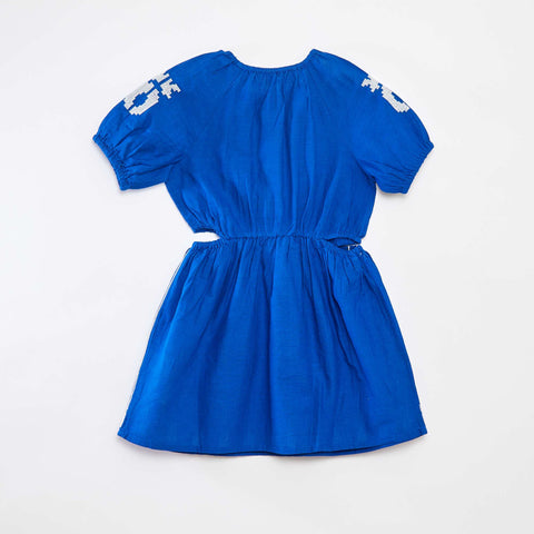 Robe à taille élastiquée avec broderies