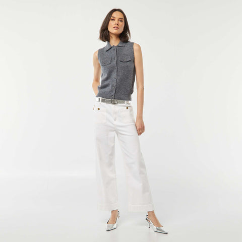 Gilet sans manches avec poches poitrine