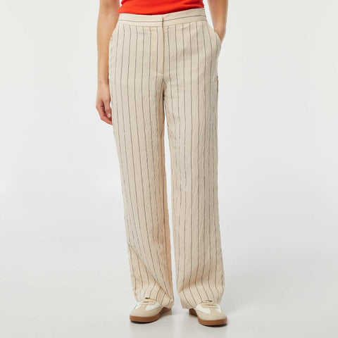 Pantalon rayé à pinces
