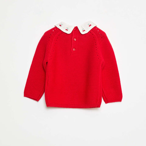 Pull point mousse avec col claudine