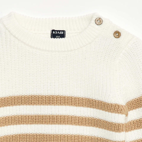 Pull à rayures en coton