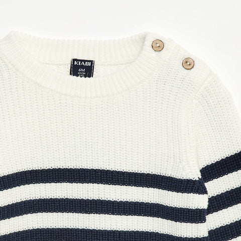 Pull à rayures en coton