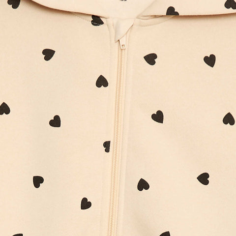 Sweat zippé à capuche avec imprimé