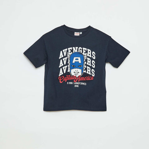 T-shirt 'Marvel' imprimé à manches courtes