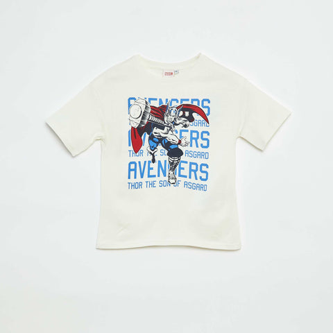 T-shirt 'Marvel' imprimé à manches courtes
