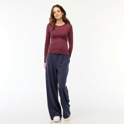 Tee-shirt cropped avec effet froissé